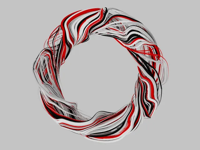 Abstract Fluid Ring Graphic, organic, abstract, high-contrast