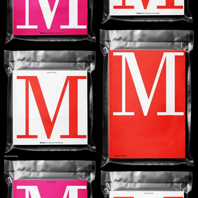Bold Letter M Identity System, minimal, swiss, high-contrast