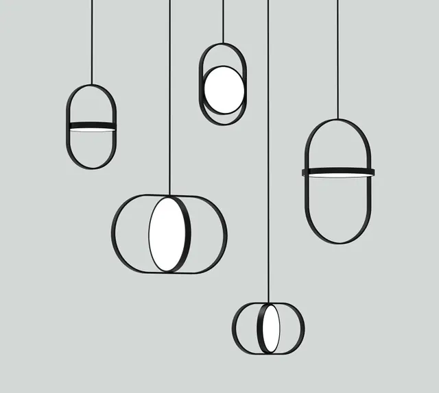 Abstract Hanging Geometric Shapes, minimal, geometric, monochrome