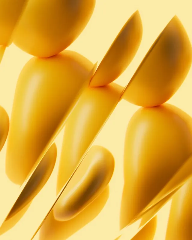 Abstract 3D Fluid Shapes, minimal, 3d-render, warm