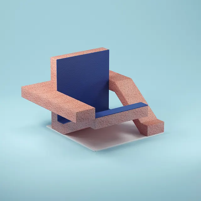 Abstract Geometric 3D Composition, minimal, geometric, vibrant