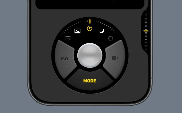 Circular Control Interface Design, minimal, technical, dark
