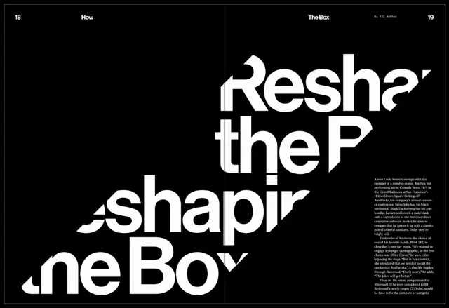 Reshape the Shape of the Box, swiss, brutalist, high-contrast