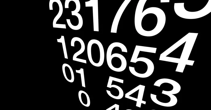 Overlapping Numeric Type Specimen, minimal, brutalist, high-contrast