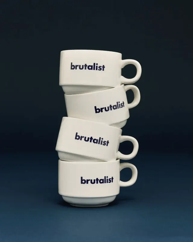 Brutalist Mug Mockup, brutalist, minimal, high-contrast