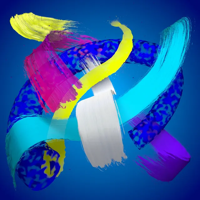 Abstract Colorful Brushstrokes, maximalist, playful, vibrant