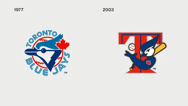 Toronto Blue Jays Logo Evolution, flat, geometric, vibrant
