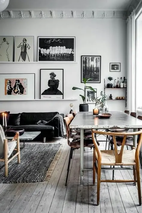 Modern Interior Gallery Mockup, minimal, photographic, monochrome