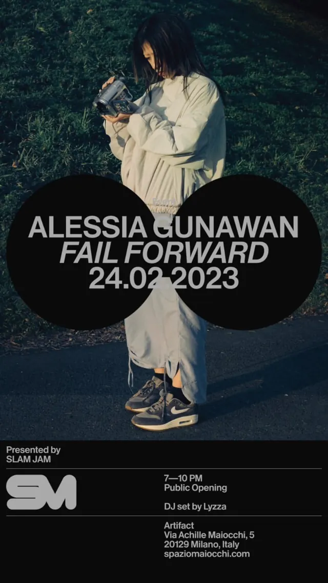 Alessia Unawan Fail Forward Poster, brutalist, editorial, dark