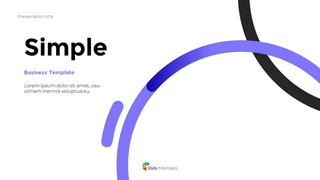 Minimal presentation slide with bold geometric arcs, minimal, geometric, light