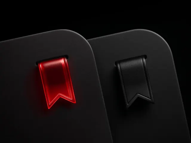 Ribbon Icon Mockup, minimal, dark-mode, dark