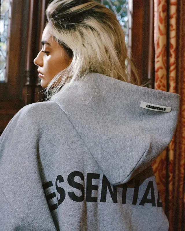 Grey Hoodie Mockup with Branding, minimal, photographic, muted