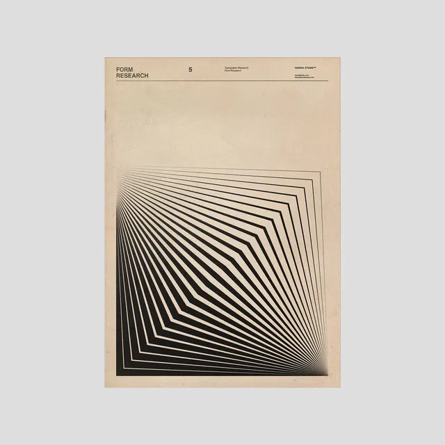 FORM RESEARCH Poster, minimal, swiss, monochrome