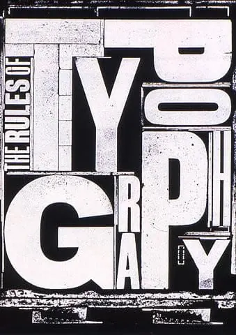 Typography Type Specimen, brutalist, neo-brutalist, monochrome