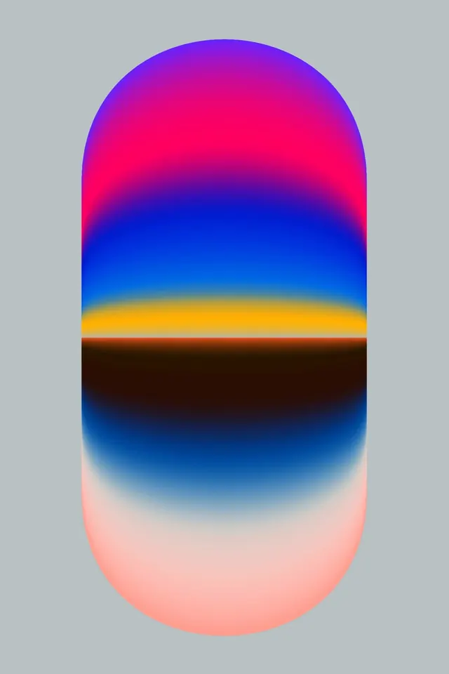 Abstract Gradient Capsule, gradient-heavy, geometric, vibrant
