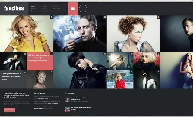Faules Portfolio Layout, minimal, editorial, dark