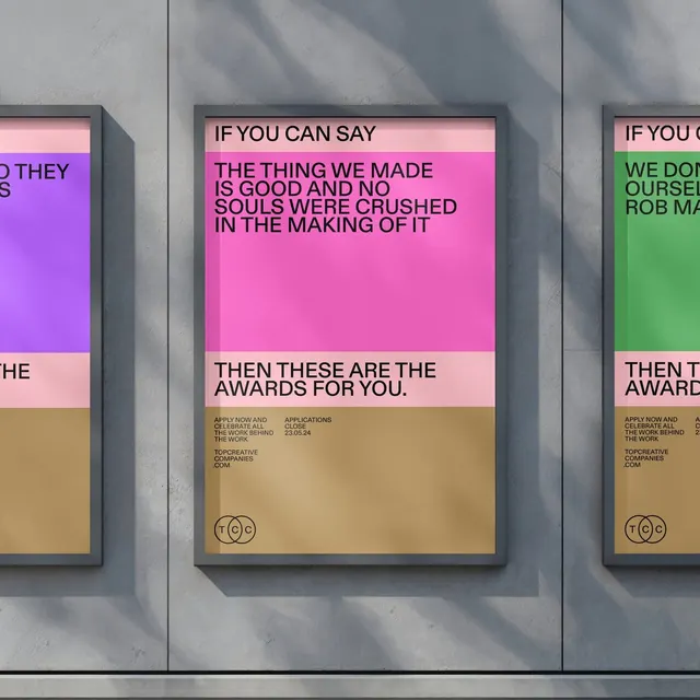 Neon poster series on concrete wall, brutalist, editorial, neon