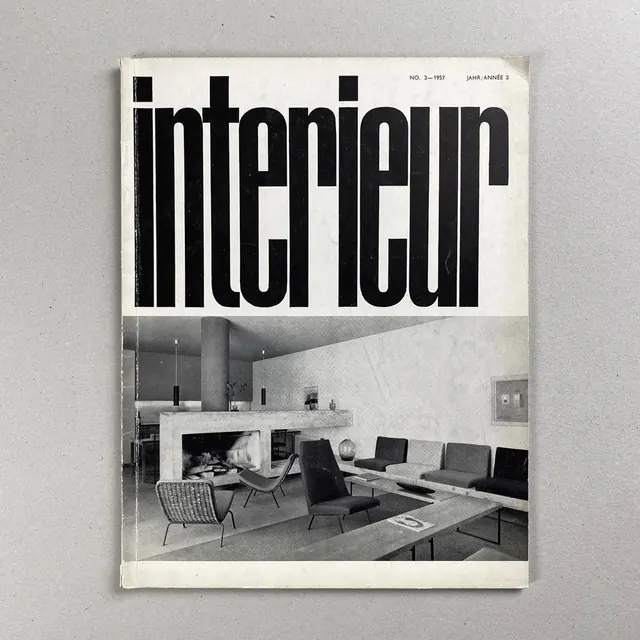 Interieur Magazine Cover, minimal, swiss, monochrome