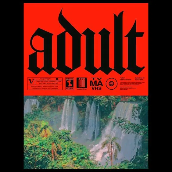 Adult Magazine Cover Design, editorial, brutalist, vibrant