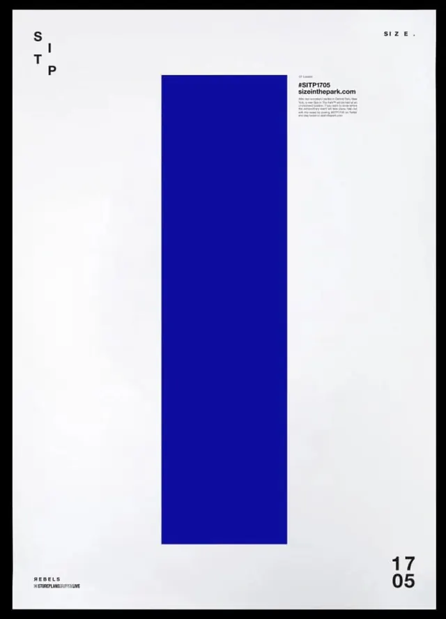 Minimalist Blue Rectangle Poster, minimal, swiss, high-contrast