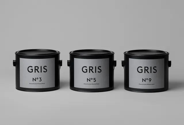 GRIS No. 9 Branding Mockup, minimal, swiss, monochrome