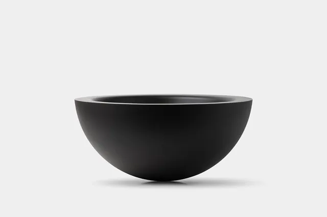 Black Matte Bowl Mockup, minimal, luxury, monochrome
