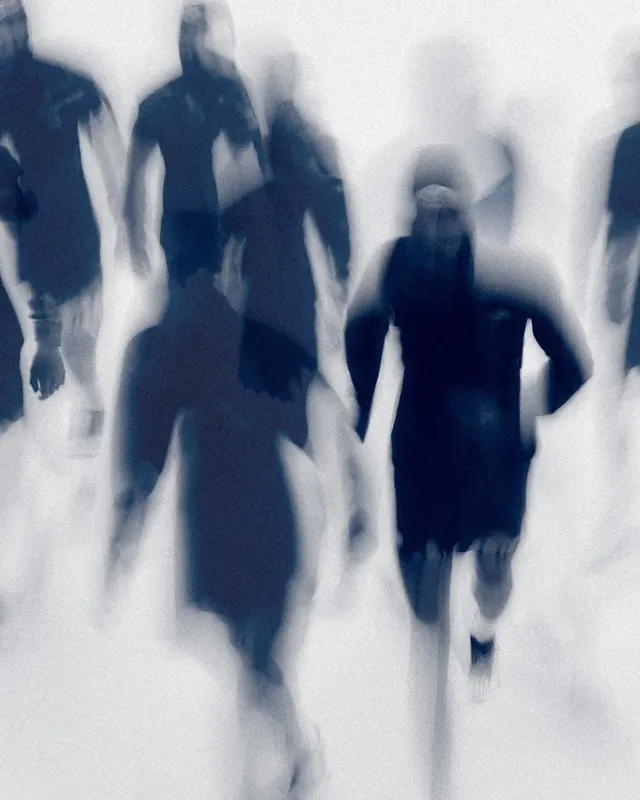 Motion Blur Human Figures, monochrome, abstract, monochrome