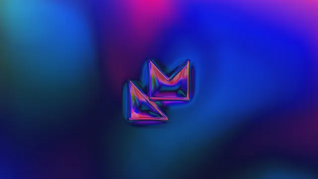 Abstract Geometric Logo with Gradient Background, gradient-heavy, 3d-render, vibrant