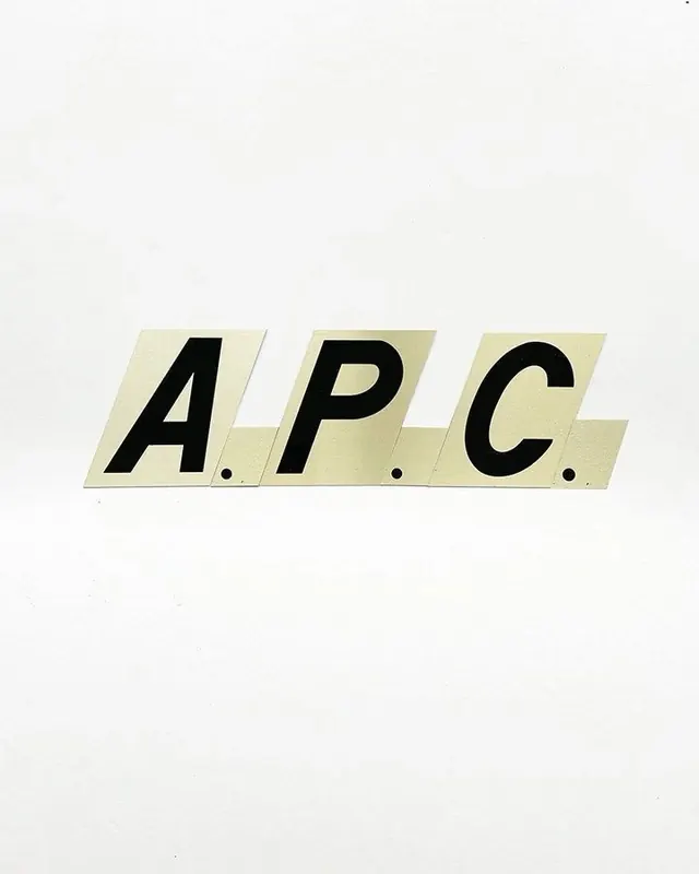 A.P.C. Wordmark Design, minimal, swiss, high-contrast