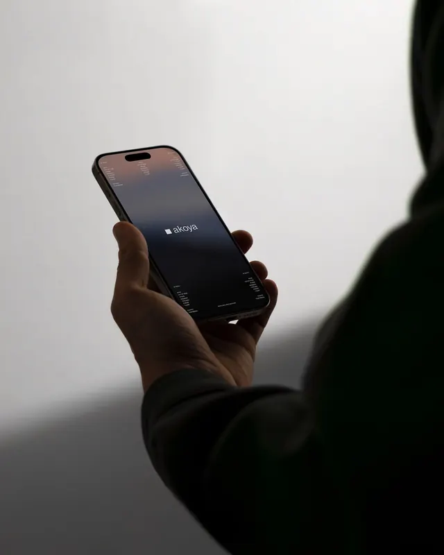 Smartphone Mockup with Branding, minimal, corporate-clean, dark