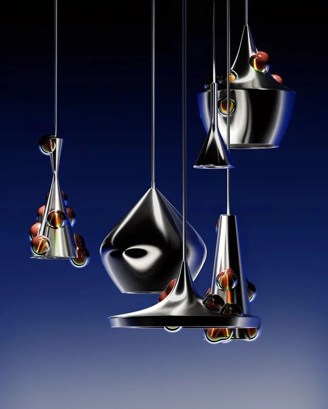 Abstract 3D Metallic Shapes, minimal, 3d-render, cool