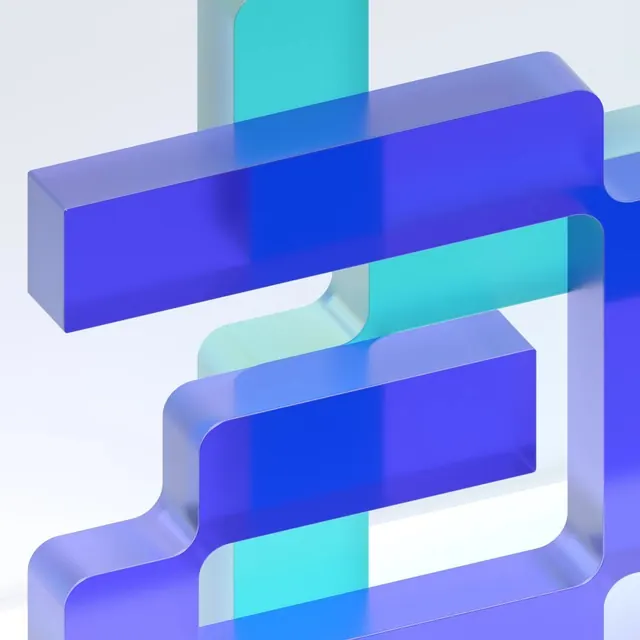 Abstract 3D Geometric Shapes, minimal, glassmorphism, cool