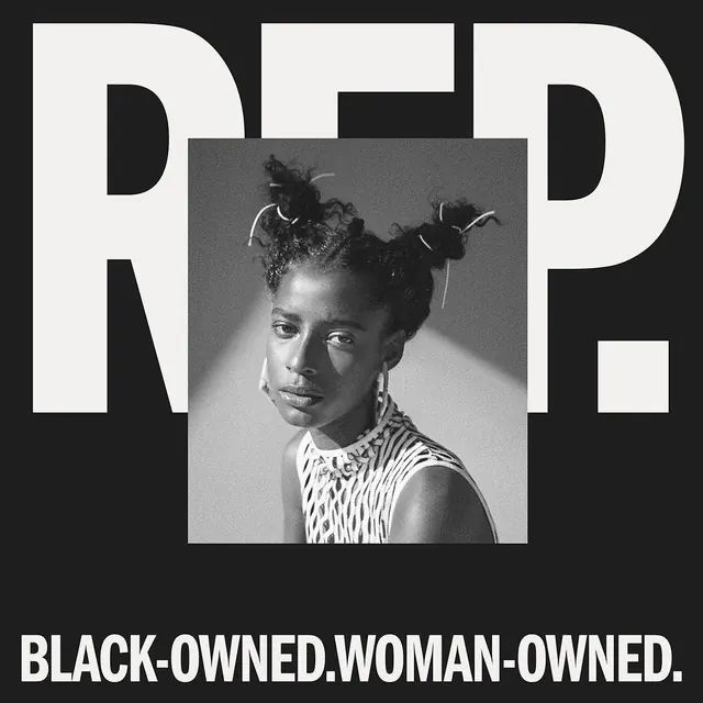 REF. Black-Owned Woman-Owned Identity, brutalist, monochrome, monochrome