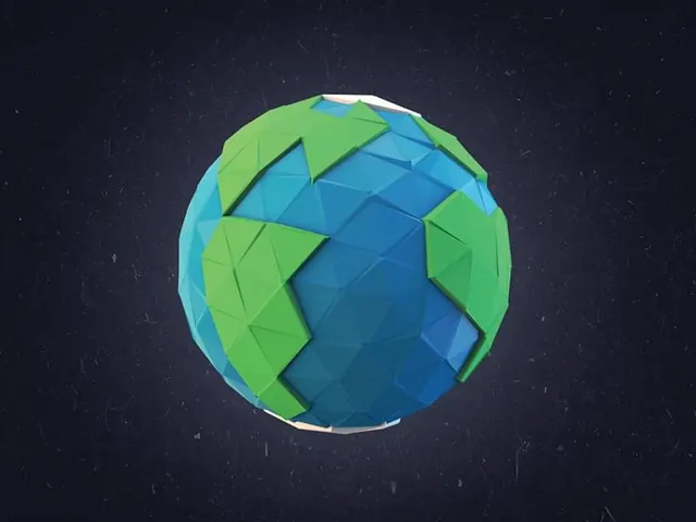 Geometric Low-Poly Globe, geometric, abstract, dark