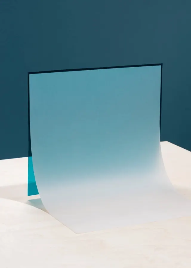 Translucent Blue Gradient Mockup, minimal, glassmorphism, cool