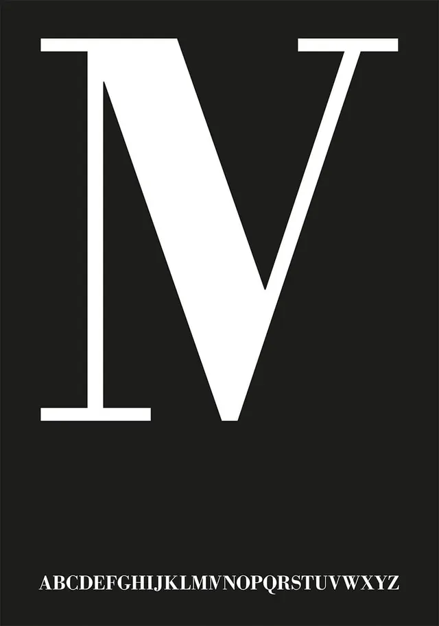 Typography Type Specimen, minimal, swiss, dark
