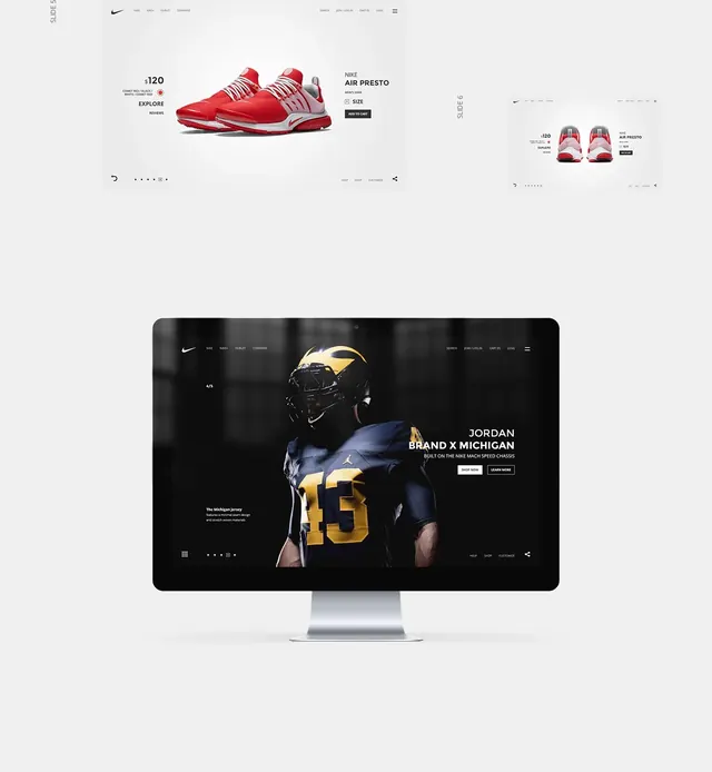 Sneaker Retail and E-commerce Mockup, minimal, corporate-clean, light