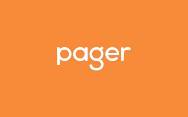 Pager Wordmark, minimal, flat, vibrant