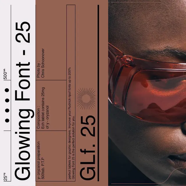 Glowing Grit 25 Editorial Layout, minimal, swiss, dark