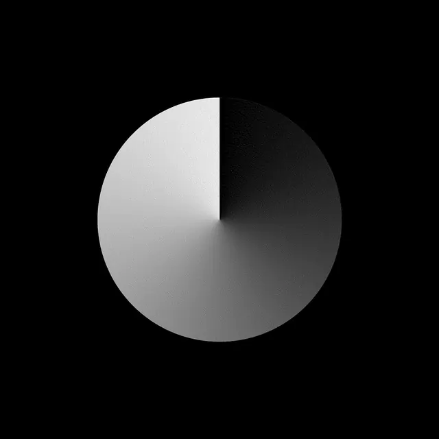 Monochrome Radial Gradient Circle, minimal, monochrome, monochrome