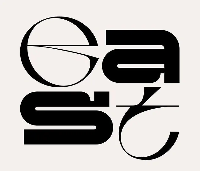 Geometric Wordmark Design, minimal, brutalist, high-contrast