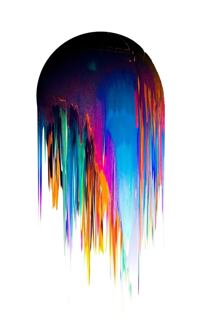 Abstract Melting Sphere, abstract, gradient-heavy, vibrant