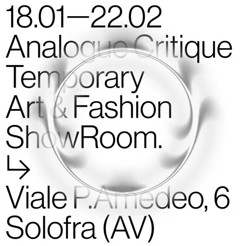 Analogue Critique Temporary Art & Fashion ShowRoom Poster, minimal, swiss, monochrome