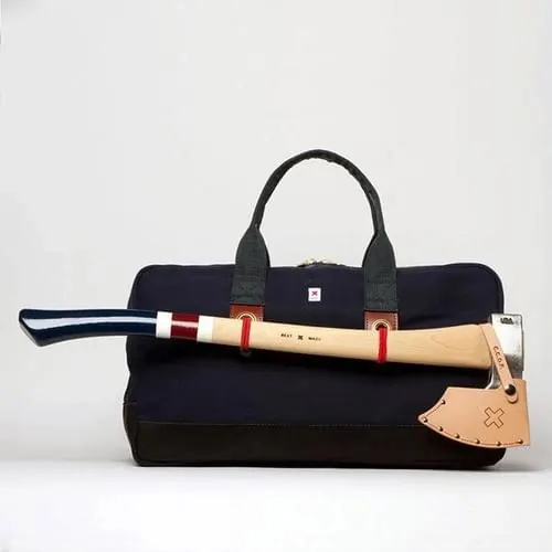 Hockey Stick Duffel Bag Mockup, minimal, photographic, dark