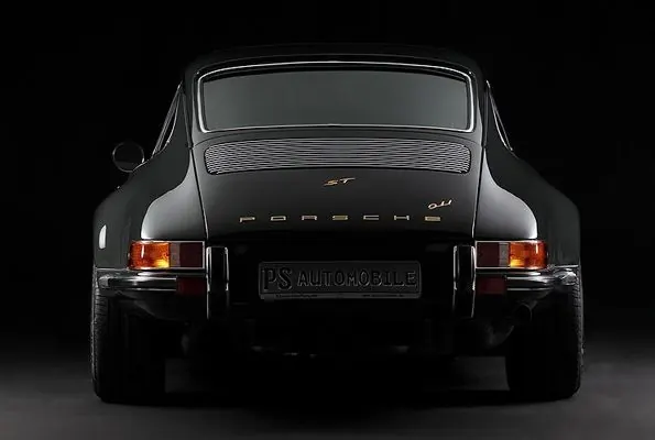 Porsche 911 Front View Mockup, luxury, photographic, dark