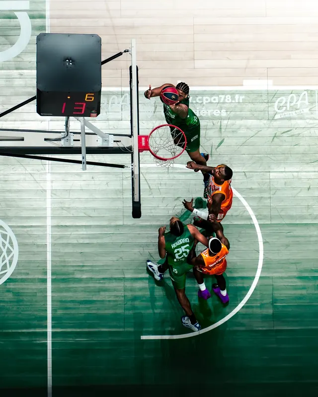 3D Basketball Player Illustration, 3d-render, playful, vibrant