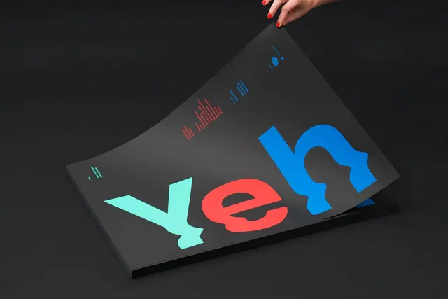 Dynamic Typography Poster Mockup, geometric, dark-mode, dark