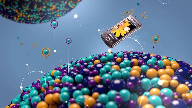 3D Sphere and Smartphone Mockup, 3d-render, playful, vibrant