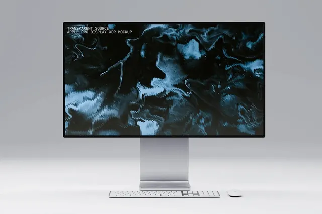 Abstract Blue Fluidity Mockup, dark-mode, abstract, dark