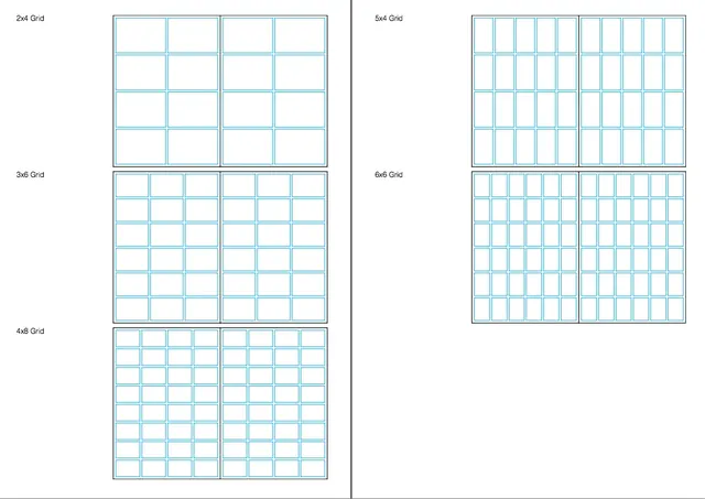 Grid-Based Layout System, minimal, swiss, light